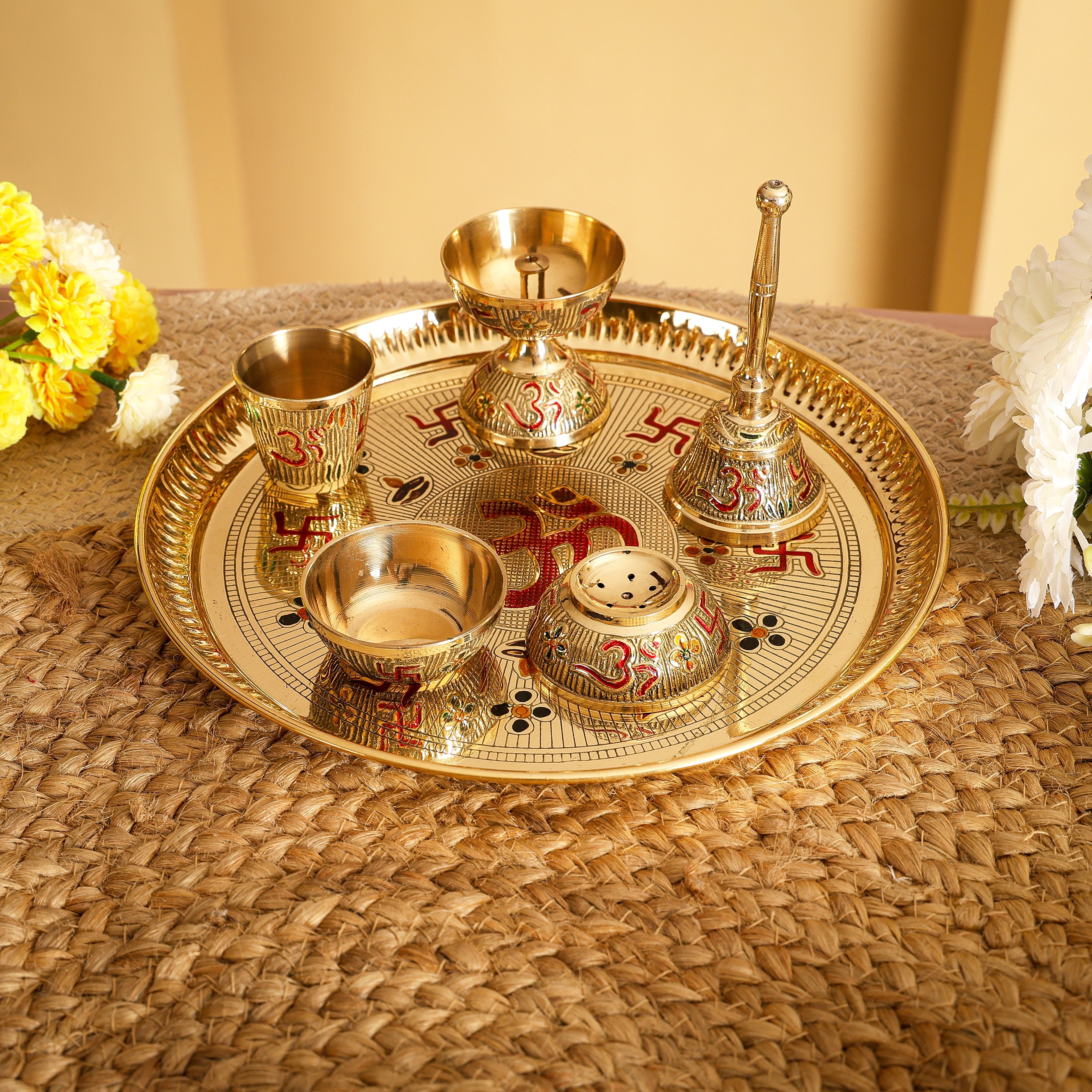 Saatvik Pooja Thali -100% Made in Brass