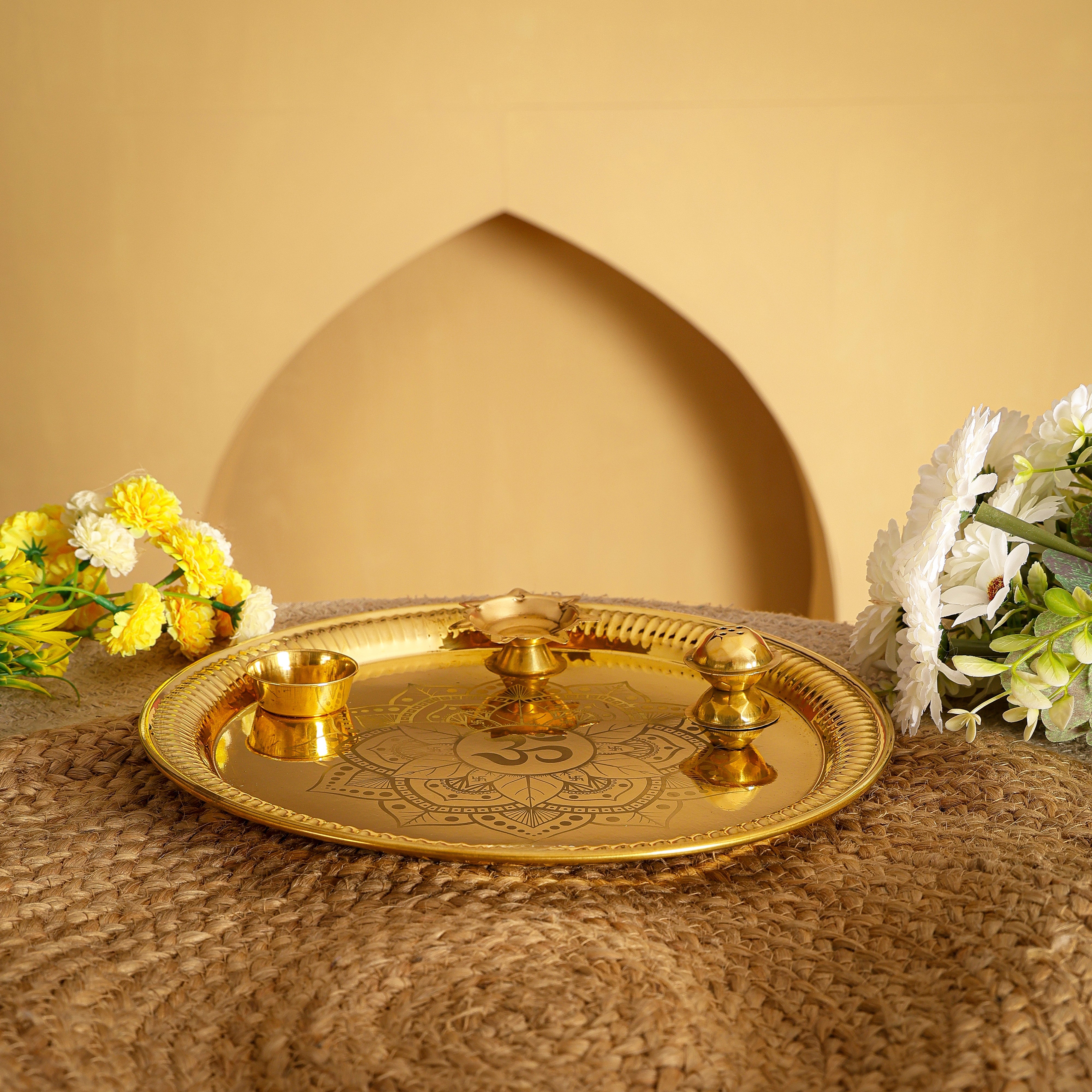 Pooja Thali -100% Made in Brass