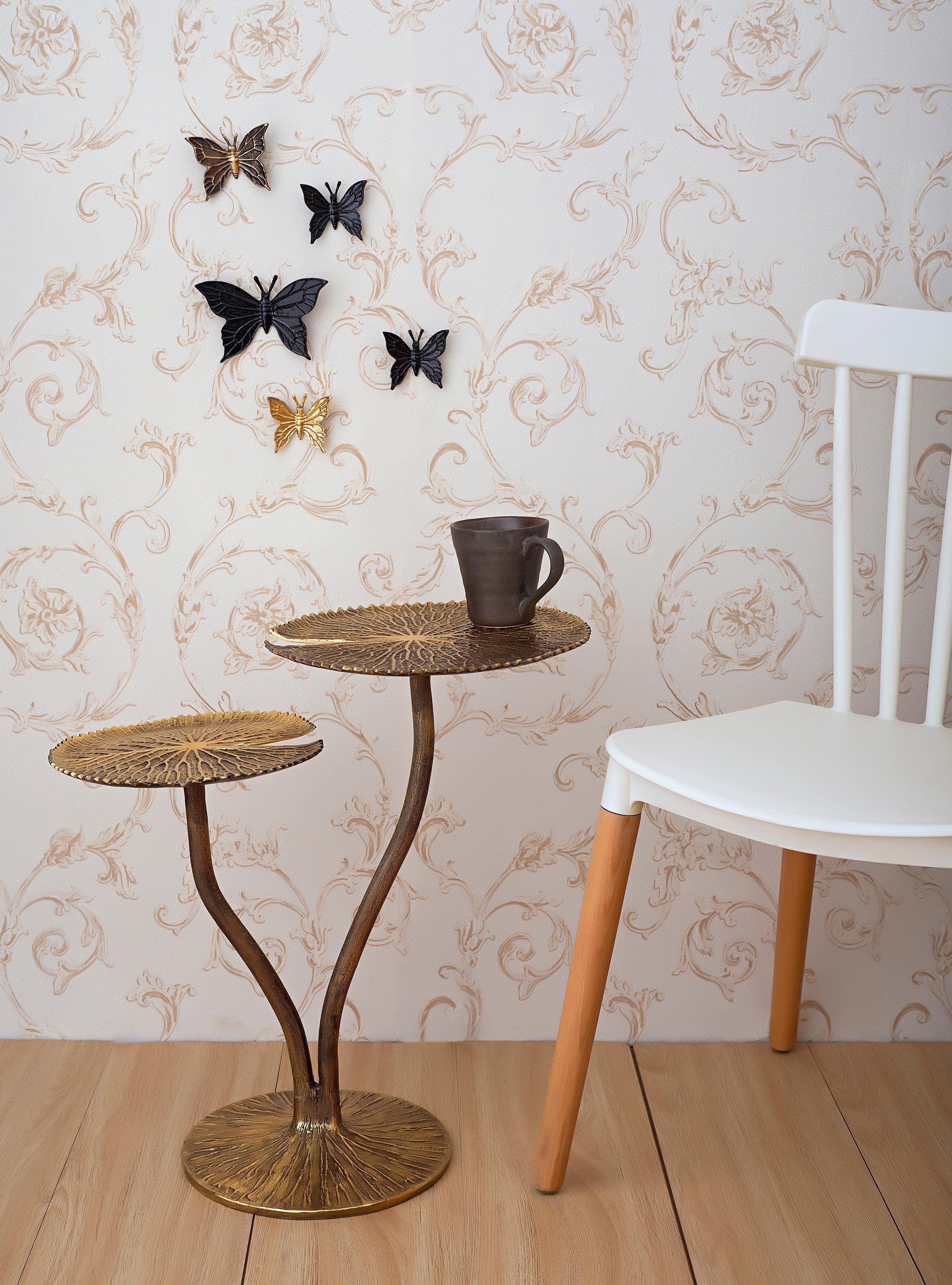 Twin Leaf Table - 100% Made With Pure Brass