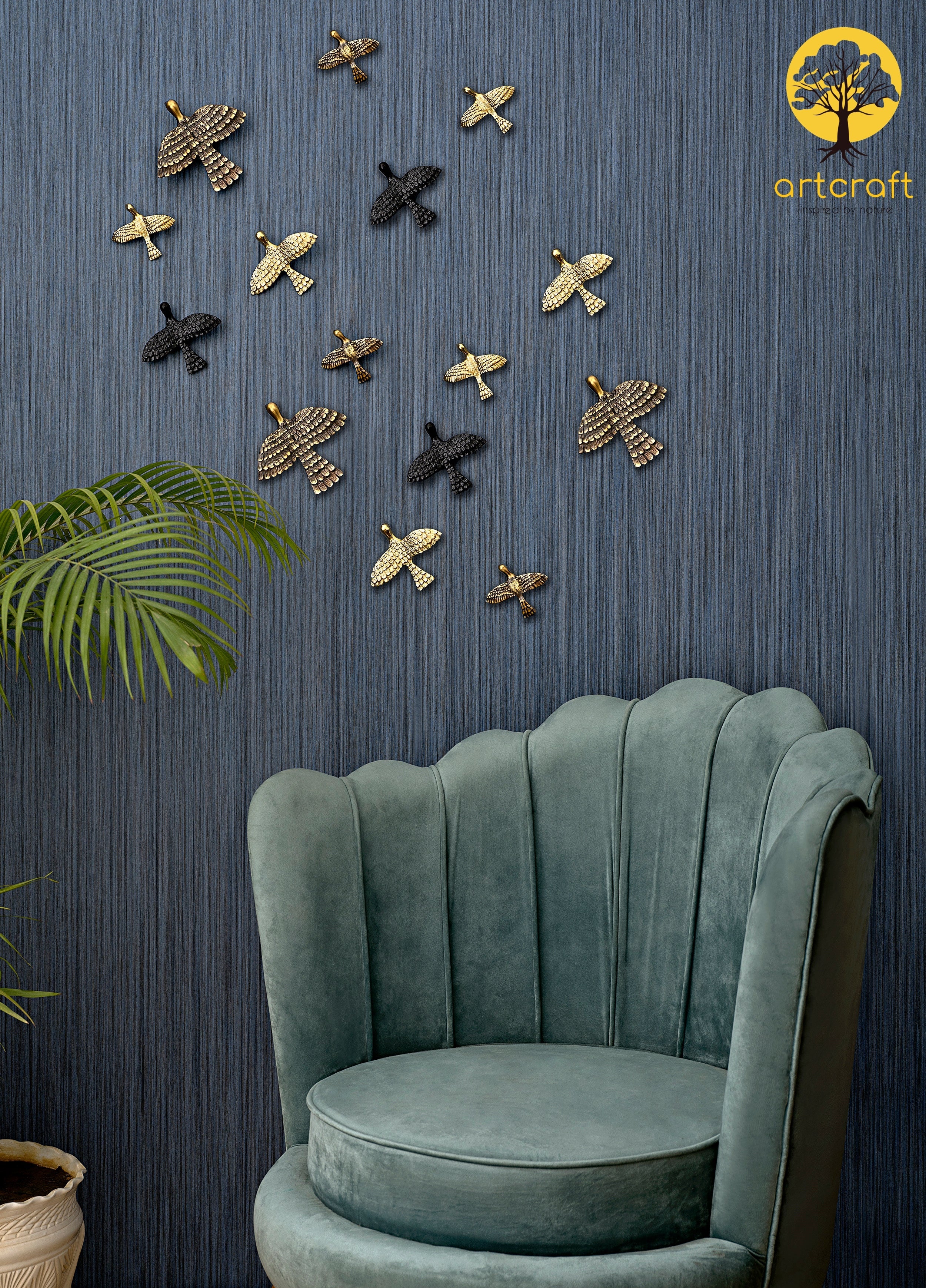 3D - Flying Birds - 100% Made From Brass