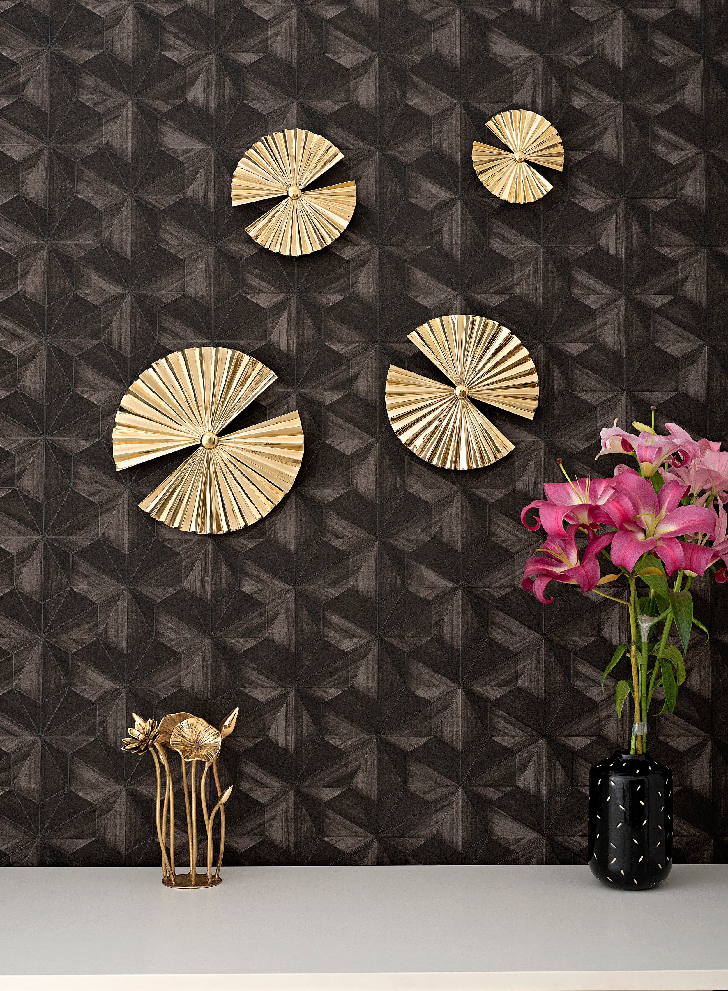 UCHIWA FAN WALL DECOR - 100% MADE FROM BRASS