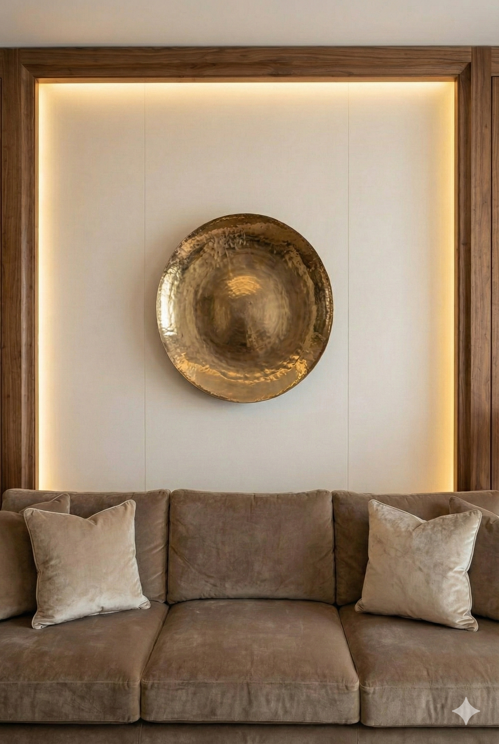 Hammered Circle Wall Accent - 100% Made in Pure Brass