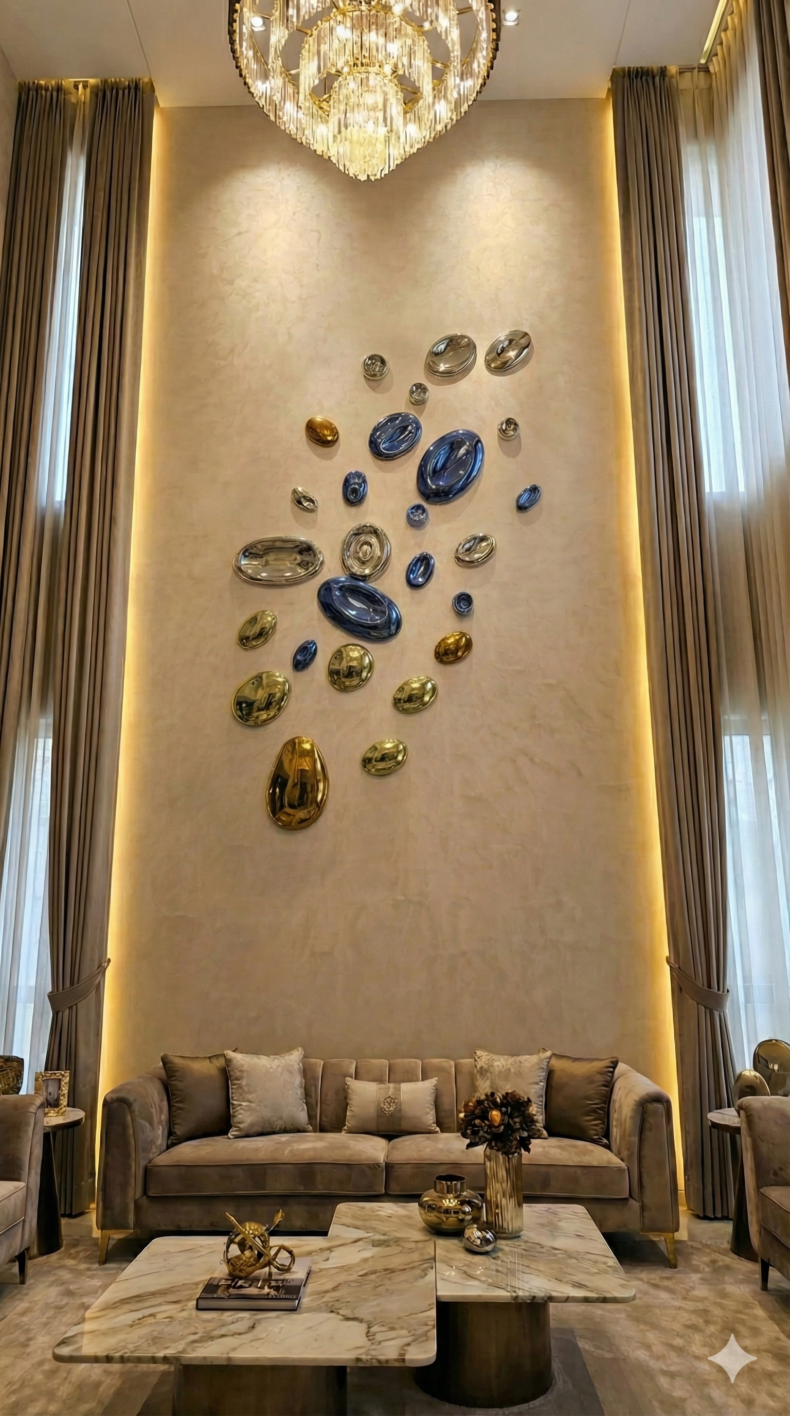 Aurelia Wall Decor - Handcrafted & 100% Made in Pure Brass