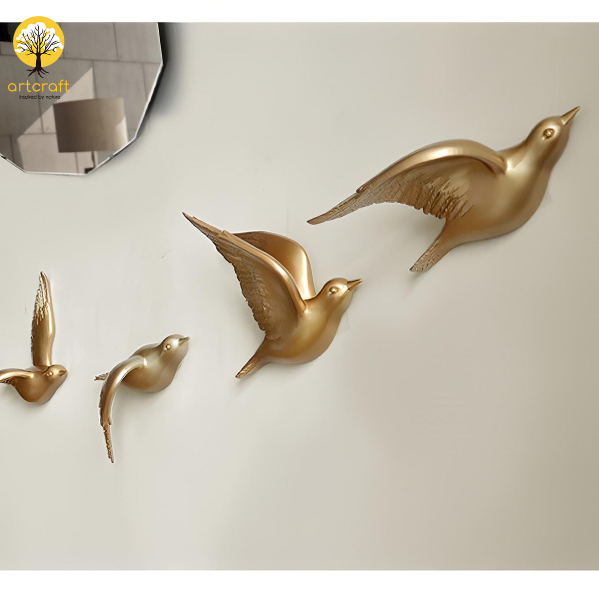 Magpie-Flying Birds - 100% Made From Brass