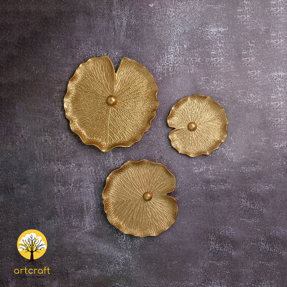 Lily Leaf Wall Flower Decor - 100% Made From Brass