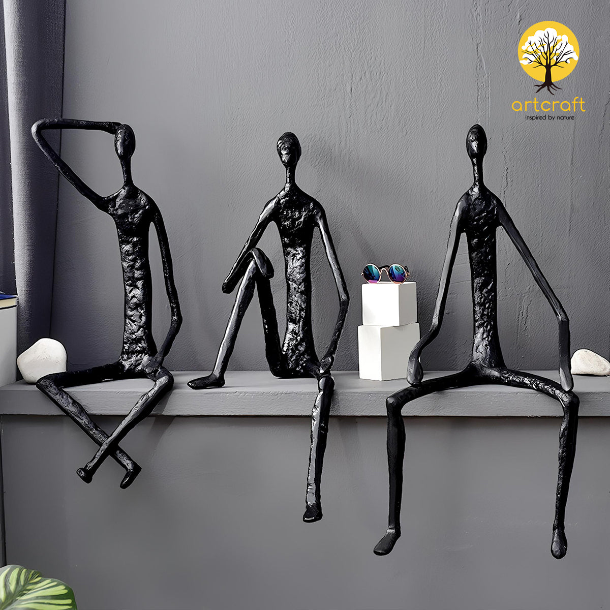 Three Idiots Table Decor - 100% Made From Brass