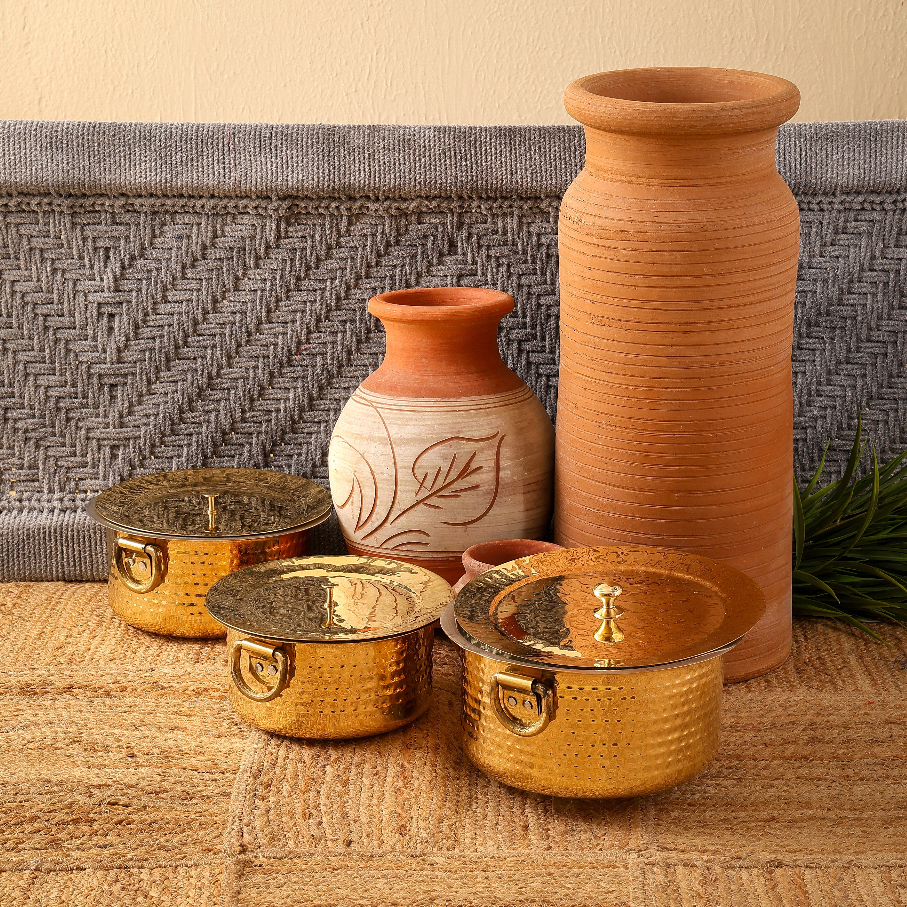 Brass Patila | Toxin-Free & Sustainable | Handcrafted Traditional Cookware | With Lid