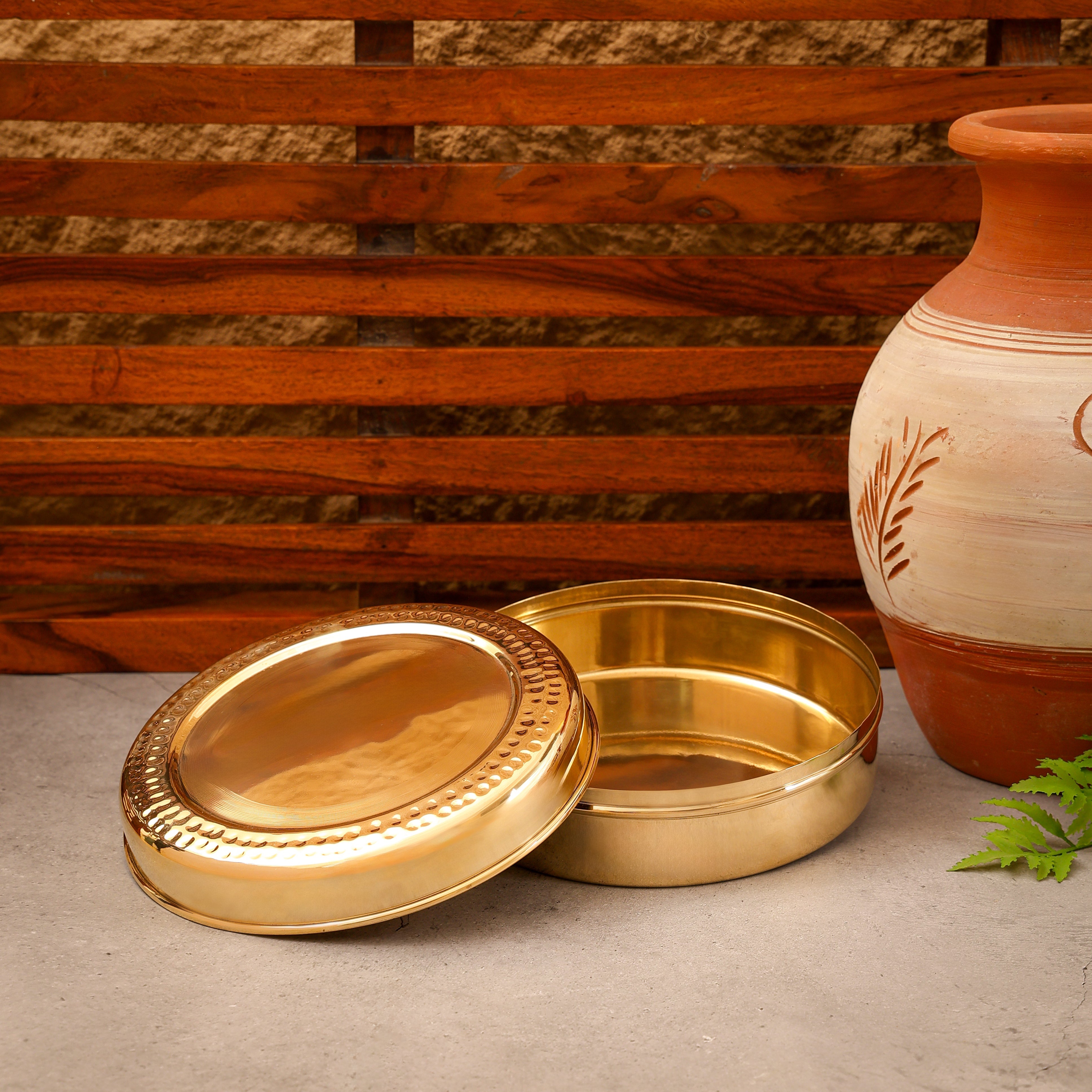 Brass Roti Box / Chapati Box | Big | Non Toxic