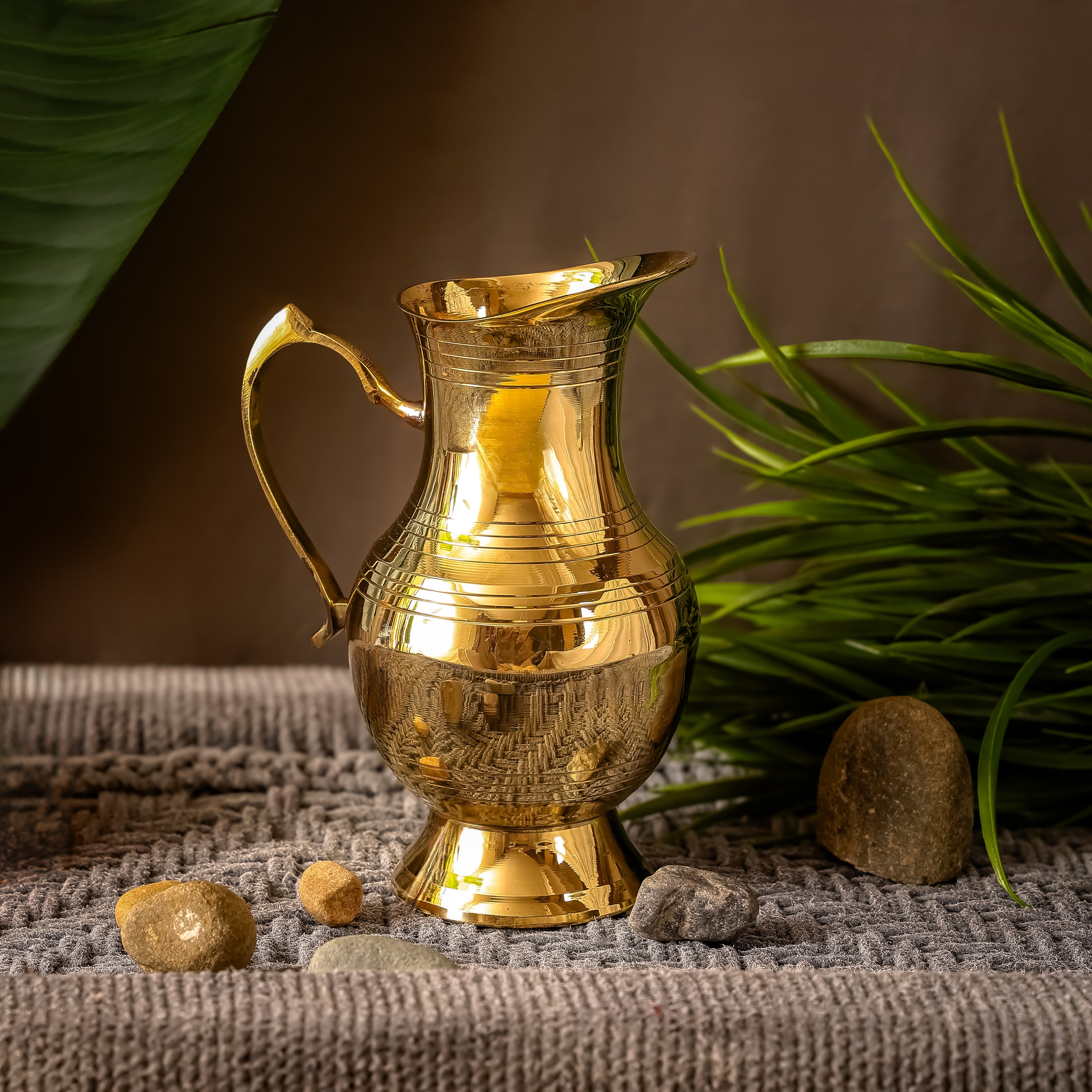 Brass Jug with Lid | Toxin-Free | Naturally Antimicrobial | Handcrafted