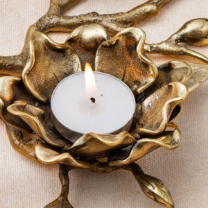 FLOWER TEALIGHT TABLE DECOR - 100% MADE FROM BRASS