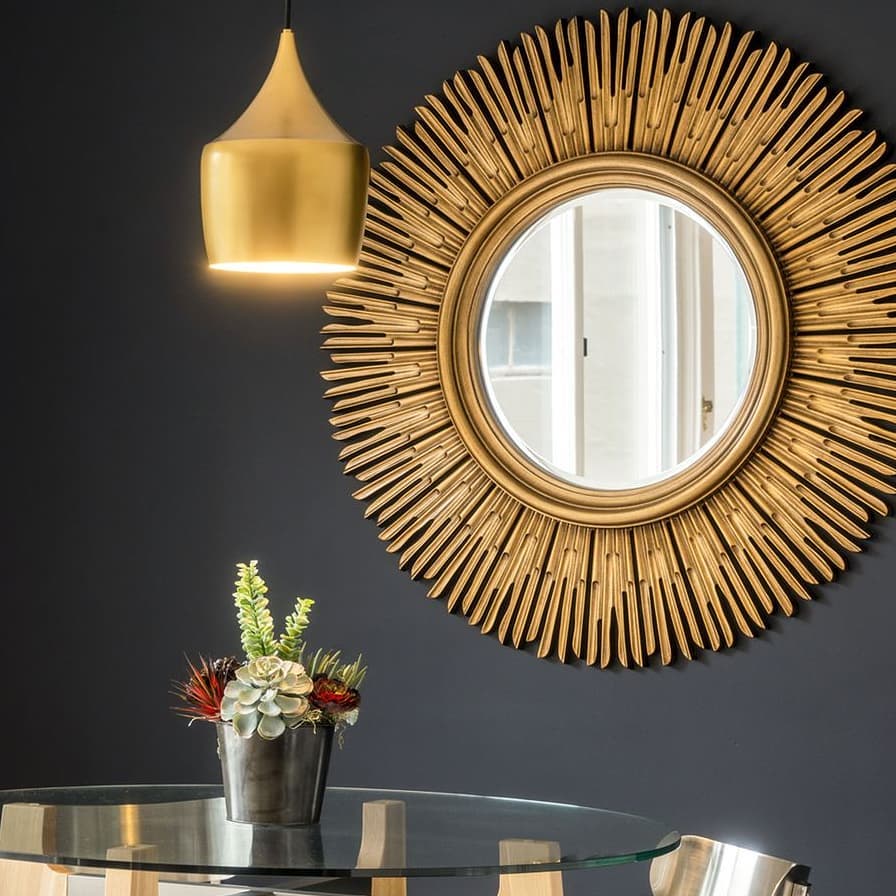 Sunshine Wall Mirror - 100% Made From Brass
