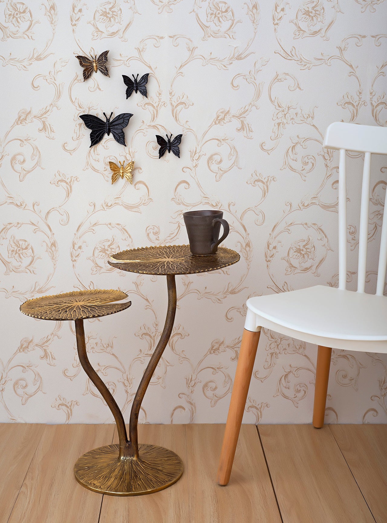 Twin Leaf Table  - 100% Made With Pure Brass