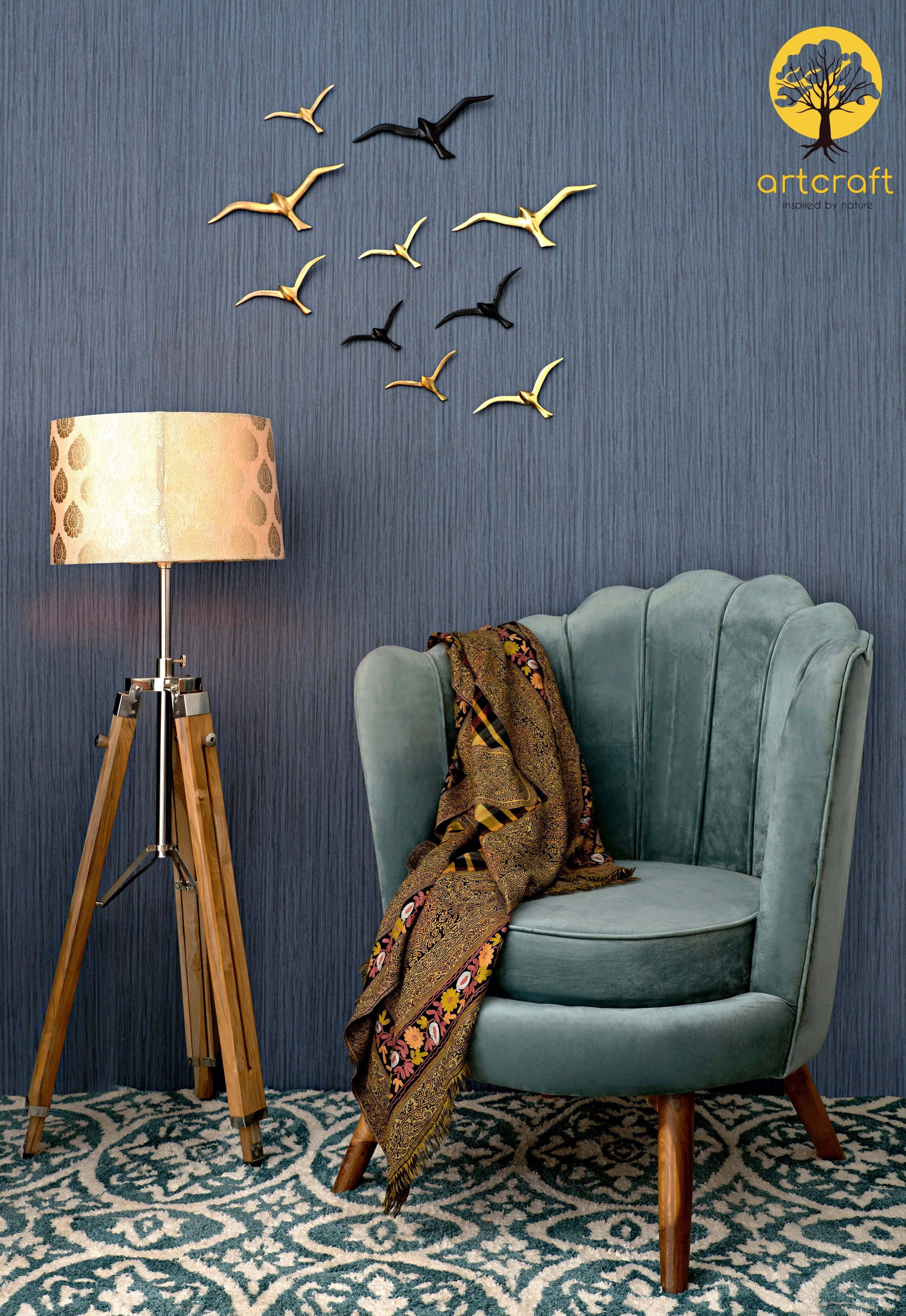 Flying birds Wall Hanging - 100% Made From Brass
