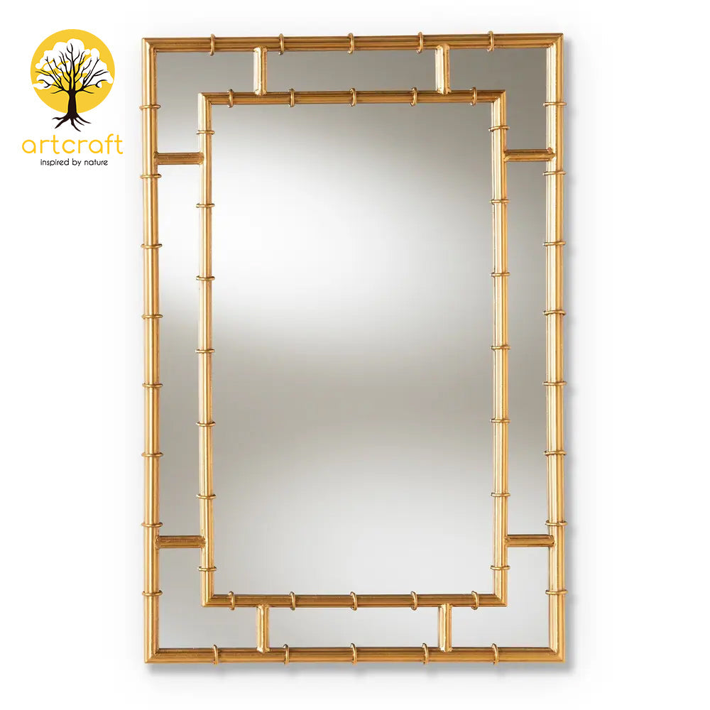 Bamboo Wall Mirror - 100% Made From Brass
