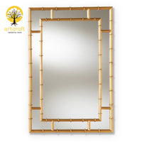 Bamboo Wall Mirror - 100% Made From Brass