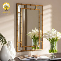 Bamboo Wall Mirror - 100% Made From Brass