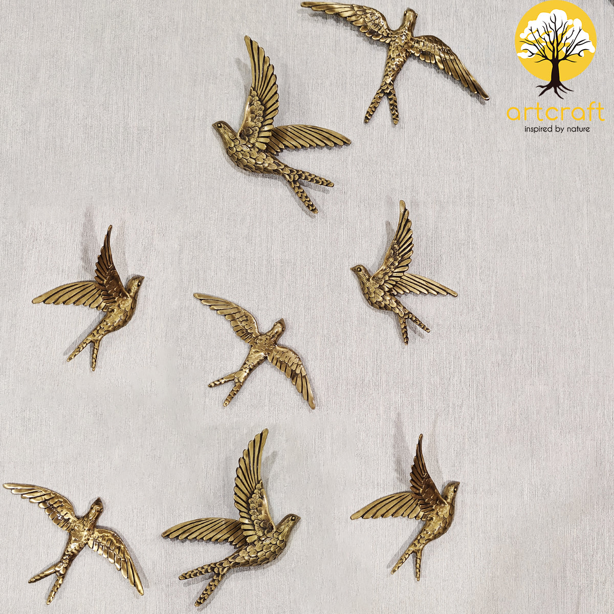 Barn Swallows Wall Hanging- 100% MADE IN BRASS