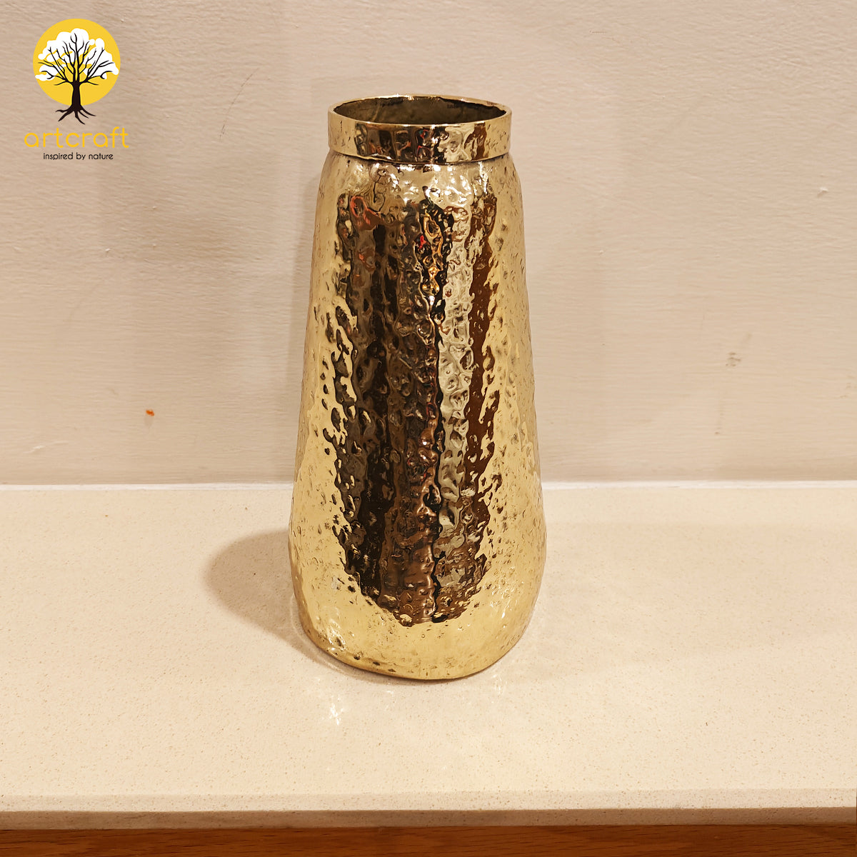 Beaten Vase - Made in 100% Pure Brass