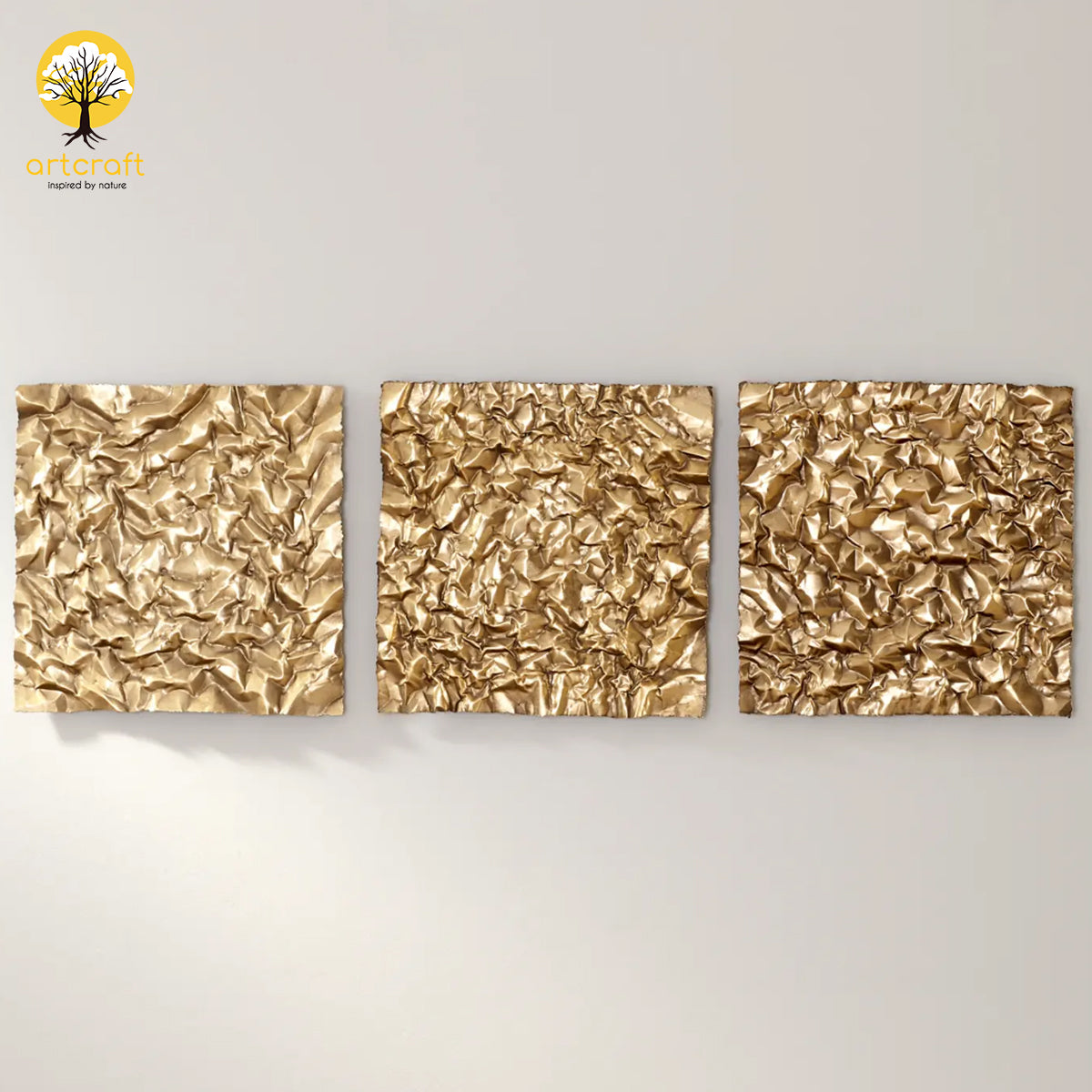 Crinkle -Wall Decor  - 100% Made From Brass