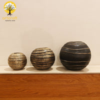 Curve Ball Vase - Made in 100% Pure Brass