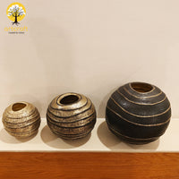 Curve Ball Vase - Made in 100% Pure Brass