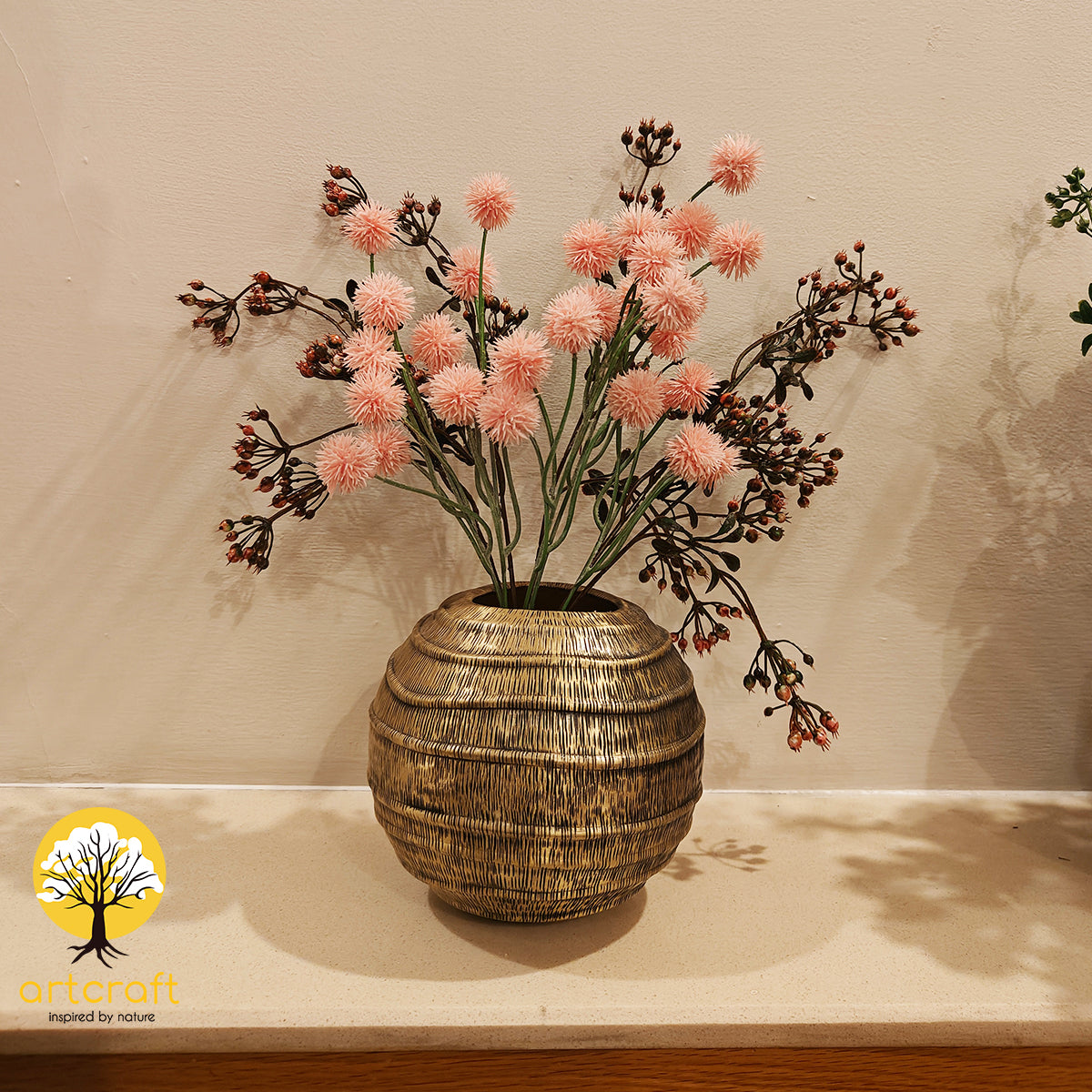 Curve Ball Vase - Made in 100% Pure Brass