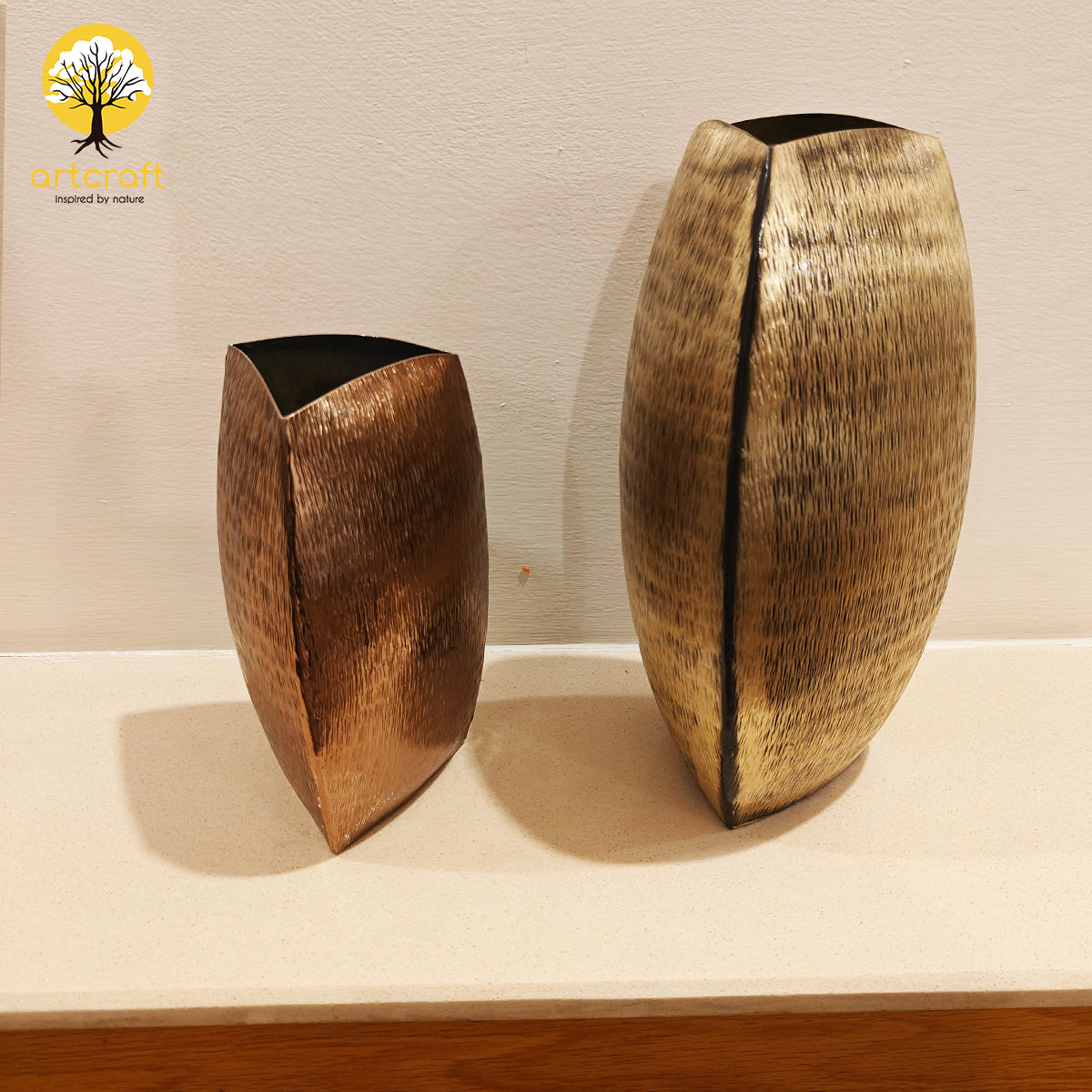 Curved Vase - Made in 100% Pure Brass