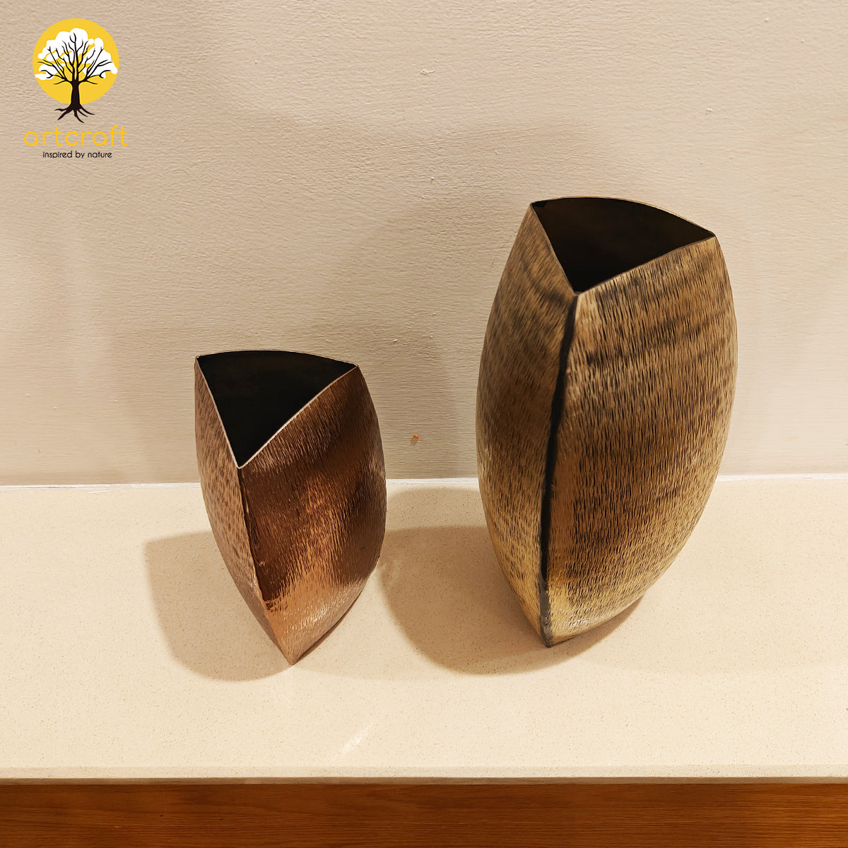 Curved Vase - Made in 100% Pure Brass