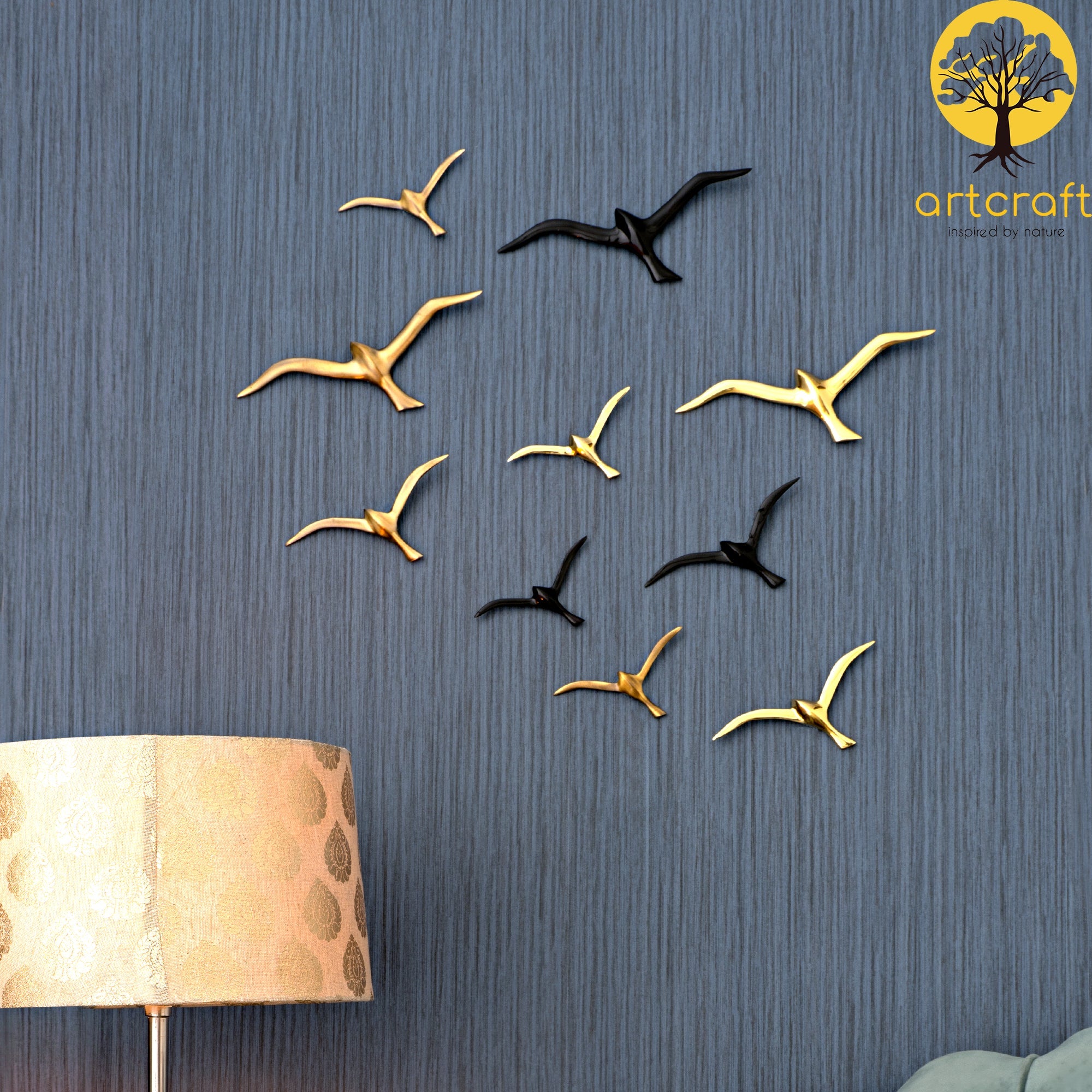 Flying birds Wall Hanging - 100% Made From Brass