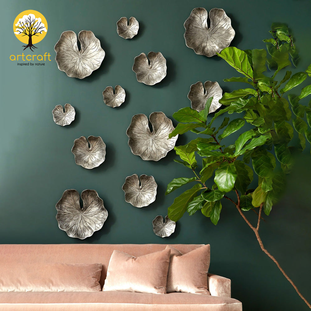 Lotus Leaf Wall Flower Decor - 100% Made From Brass