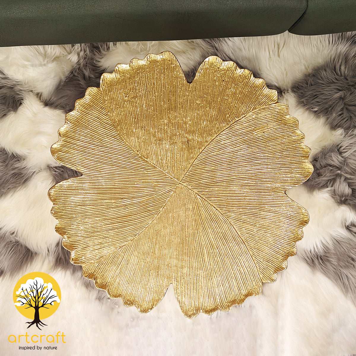 Lucky Clover Leaf Table  - 100% Made With Pure Brass