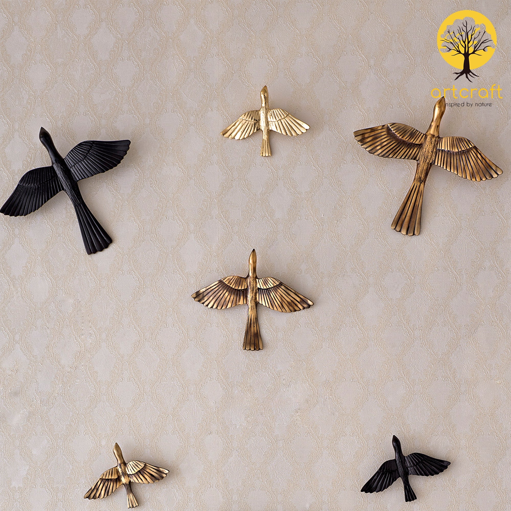 Flying Doves - 100% Made From Brass