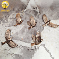 Rose Gold Seagulls - Flying Birds - 100% Made From Brass