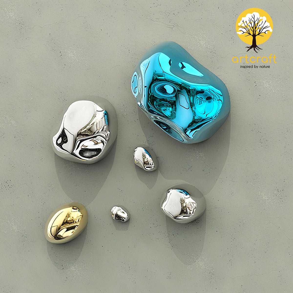 Pebbles wall decor - 100% Made in Pure Brass