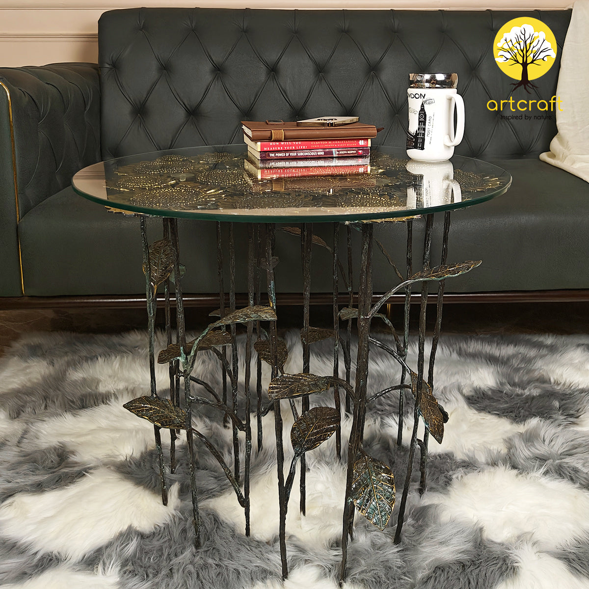 Sunflower Table  - 100% Made With Pure Brass