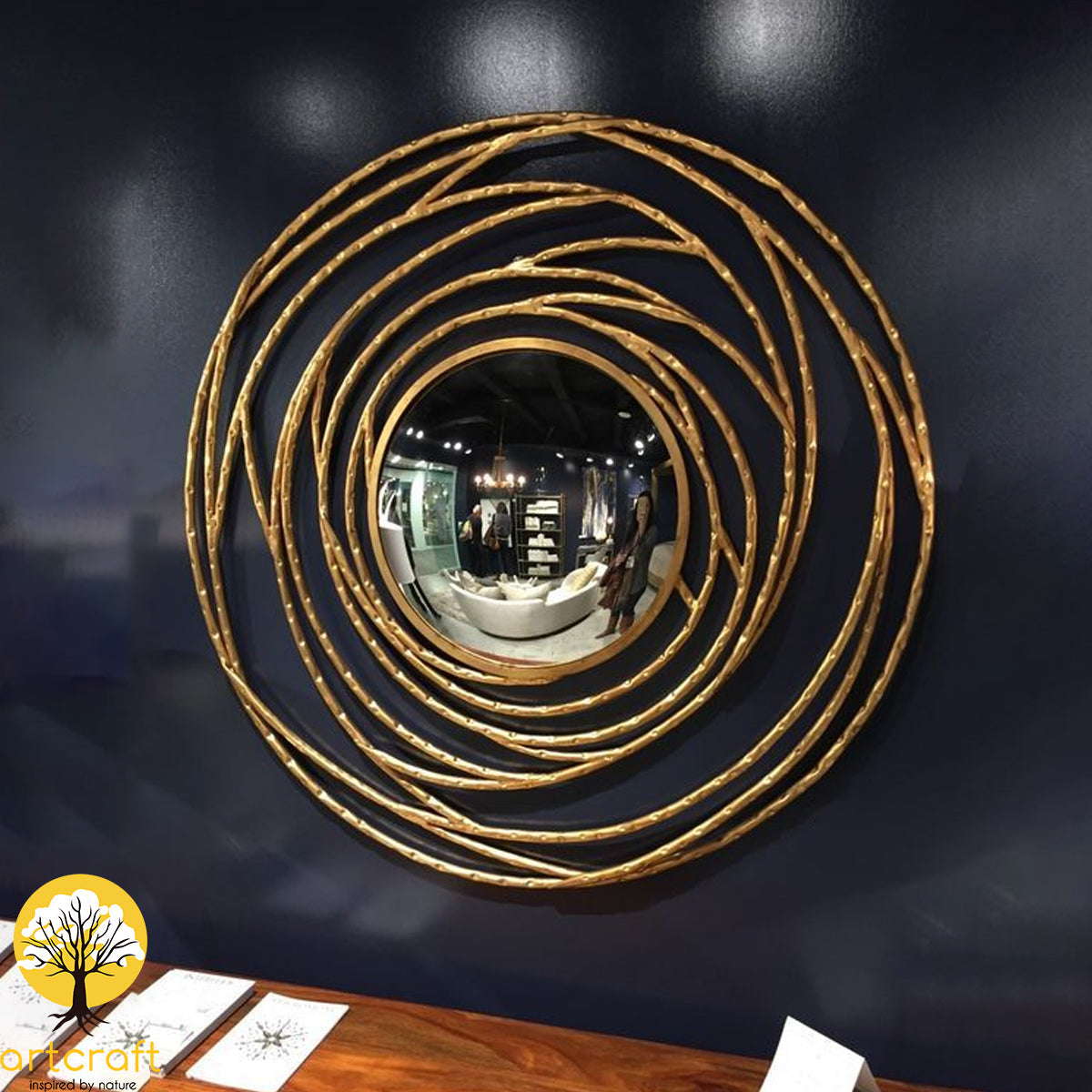 Sunrise Wall Mirror - Made in brass