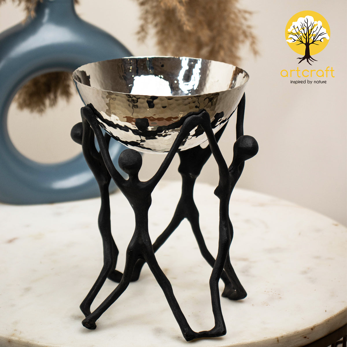 Team Work Hammered Bowl - 100% MADE FROM BRASS