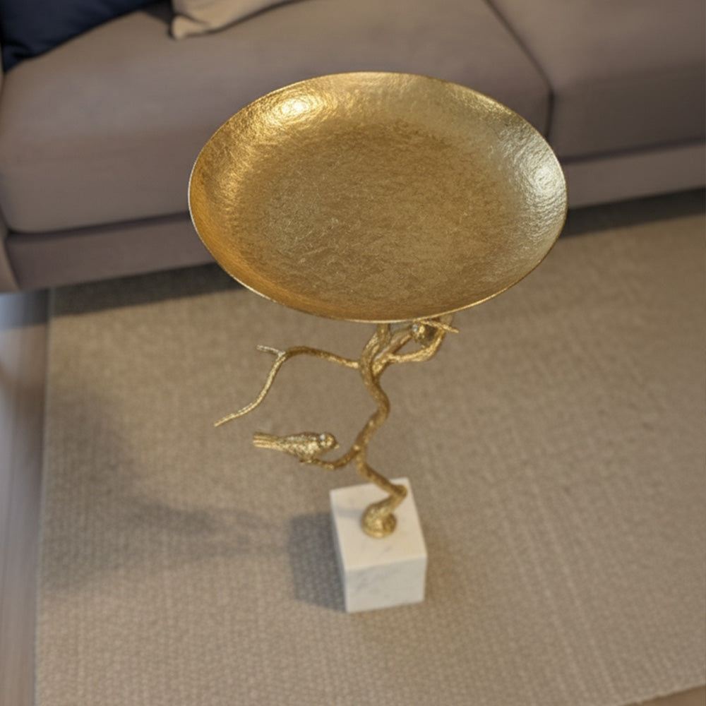 Twig with Birds Table  - 100% Made With Pure Brass