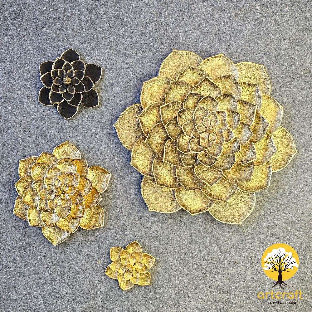 Magnolia Wall Flower Decor - 100% Made From Brass