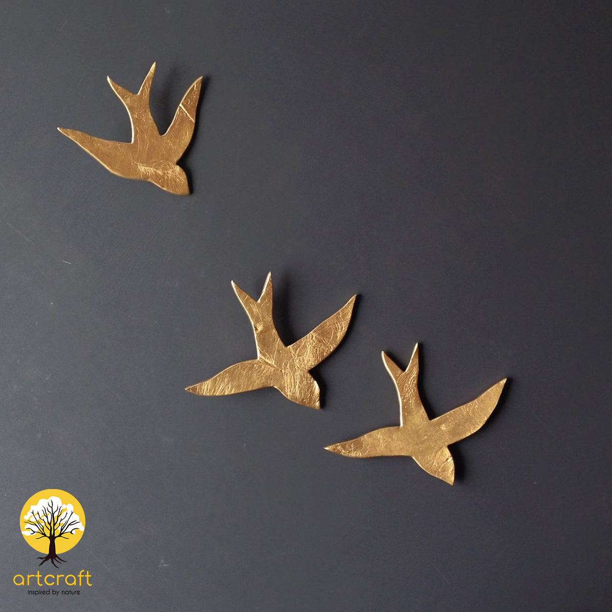 NEW FLYING BIRDS WALL HANGING - 100% MADE IN BRASS